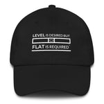 Level is Desired, Flat is Required Hat